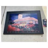 Route 66 Light Up Diner Picture 36"x24"