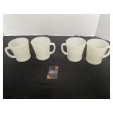 Fire King White Coffee Cups