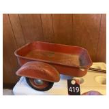Vintage Metal Pull Behind Wagon 29"Lx13"Wx8"H