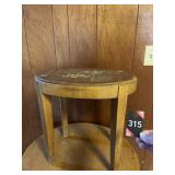 18"Oval Hand Painted 17.5"H Table