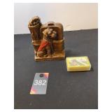 1930 Syroco Wood Scotty Dog Note Pad Holder