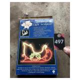 30" Lighted Sleigh Sculpture works