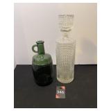 12" Glass Decanter & Jug