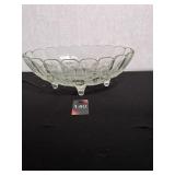 12" Indiana Glass Oval Footed Bowl