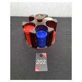 Poker Chips with Small Holder