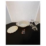 1950s Milk Glass Serving Bowl & Misc