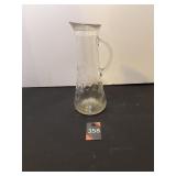 Antique Dimpled Glass Pitcher