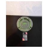 Hazel Atlas Green Depression Glass Ashtray