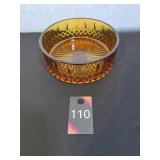 Amber Indiana Glass Candy Dish