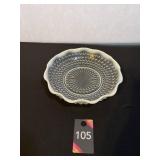 Vintage Opalescent Scalloped Hobnail Bowl