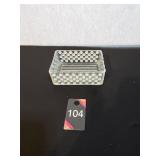 Vintage Opalescent Hobnail Moonstone Trinket Dish