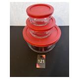 Anchor Hocking Glass Bowl Set with Lids