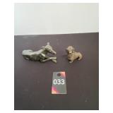 Cast Iron Greyhound & Dog Ornament