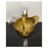 Vintage Brass Coal Bucket