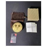 Mickey Mouse Seiko Clock and Suede Pouch Mickey Mouse Seiko Clock and Suede Pouch