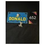 Donald Duck License Plate & Pendant Donald Duck License Plate & Pendant