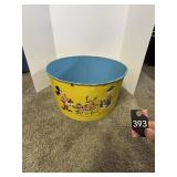 Disney Metal Tin Toy Tub 20Dx 11H