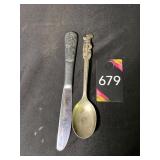 Yogi Bear Spoon & Donald Duck Knife Yogi Bear Spoon & Donald Duck Knife