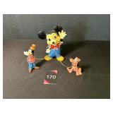 Ceramic Mickey, Goofy, Pluto Figures