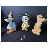 3 Disney Ceramic Characters 9H