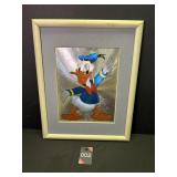 Vintage Framed 80s Disney Donald Duck 12"x15"