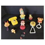 Vintage Disney Baby Rattles & Misc