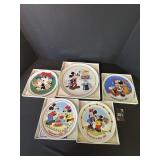 Walt Disney Birthday, Valentine & Christmas Plates