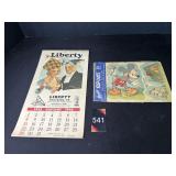 Liberty Calendar 1933 & Walt Disney Kut-Out #2614