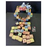 Vintage Wood Blocks circle needs glue Vintage Wood Blocks circle needs glue