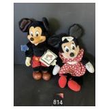 Vintage Mickey & Minnie Plush Toys