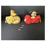 Vintage Japan Pluto & Mickey Beanbag dolls Vintage Japan Pluto & Mickey Beanbag dolls