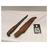 Vintage Knife with Leather Holder