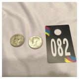 1963 Ben Franklin and1964 Kennedy Half Dollars