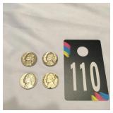 Jefferson Nickels 1941, 1957, 1960, 1964
