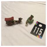 Wooden Horse and Buggy & Carriage