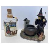 Halloween Potion Bottle & witch with cauldron...