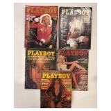 Playboy magazines Feb, Aug, April, Dec March..