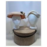 Vtg hats & hat box