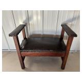 Antique bench 28"W x 15"D x 23"H