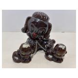 Vtg Ceramic mother poodle with two puppies....