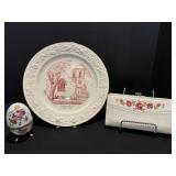 Vtg Clutch/Wallet, Immanuel church plate...