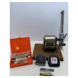 Antique Boston pencil sharpener, pocket knives &..