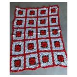 Vtg Crocheted Afghan 63" x 49"