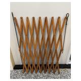 Vtg wood accordion gate