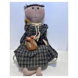Primitive folk art doll 21"H