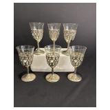 Vtg Silver plated cordial glasses from Japan