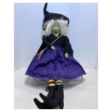 Vtg Halloween witch fabric body 29"H