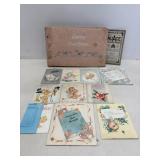 Vtg Baby Book & Baby Announcement cards