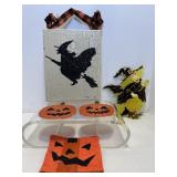 Silhouette glitter witch riding a broomstick.....