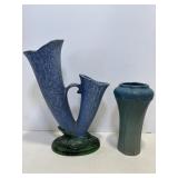Vtg Weller Sydonia double vase pottery &...